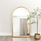 Extra Large Gilded Gold Arched Frame Leaner/Wall Mirror - 190cm x 110cm