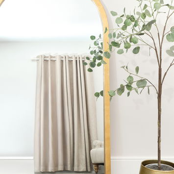 Extra Large Gilded Gold Arched Frame Leaner/Wall Mirror - 190cm x 110cm