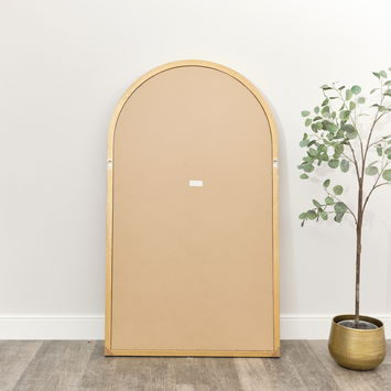 Extra Large Gilded Gold Arched Frame Leaner/Wall Mirror - 190cm x 110cm