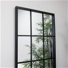 Extra Large Matt Black Window Mirror 144cm x 59cm