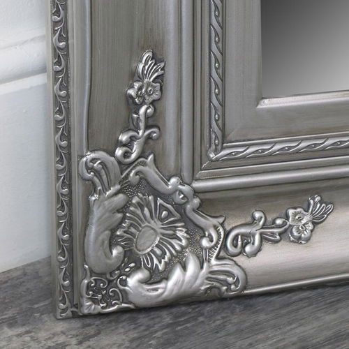 Extra Large Ornate Silver Wall / Floor / Leaner Full Length Mirror 100cm x 200cm