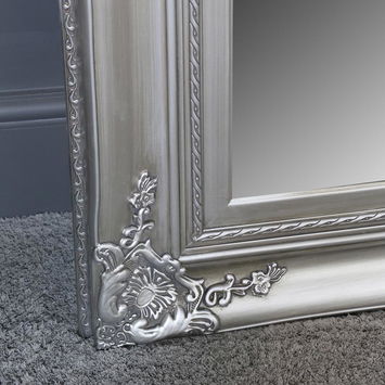 Extra Large Ornate Silver Wall / Floor / Leaner Mirror 100cm x 200cm