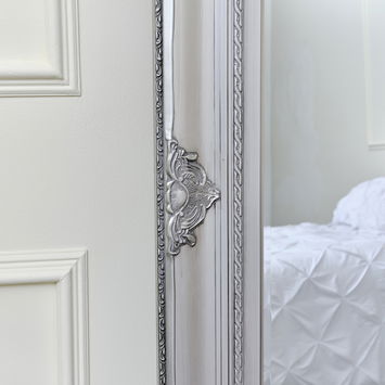 Extra Large Ornate Silver Wall/Leaner Mirror 100cm x 200cm