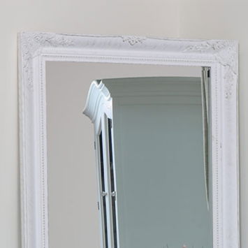 Extra Large Ornate Wall/Floor White Mirror 158cm x 78cm