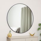 Extra Large Round Black Wall Mirror 120cm x 120cm (1.2 M x 1.2 M)