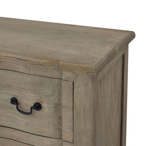 Extra Large Washed Wooden 6 Drawer Chest Of Drawers - 200cm
