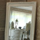 Extra Large White Ornate Wall/Floor Mirror