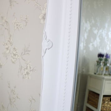  Extra Large White Ornate Wall/Floor Mirror 158cm x 78cm