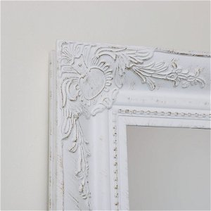 Extra Large Ornate Wall/Floor White Mirror 158cm x 78cm