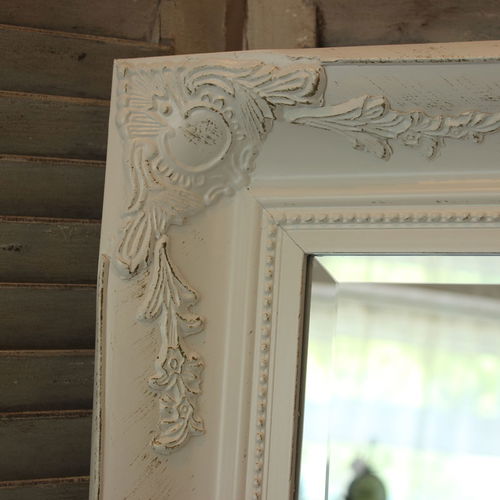 Extra Large White Ornate Wall/Floor Mirror 158cm x 78cm