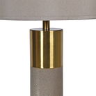 Faux Shagreen & Brass Table Lamp with Shade