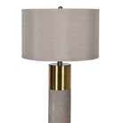 Faux Shagreen & Brass Table Lamp with Shade