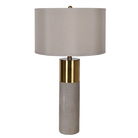 Faux Shagreen & Brass Table Lamp with Shade