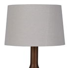 Frosted Hazel Glass Table Lamp with Linen Shade