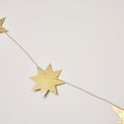 Gilded Gold Christmas Star Garland - 185cm
