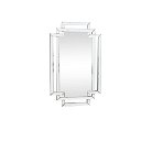 Glass Framed Art Deco Rectangle Wall Mirror - 80cm x 50cm