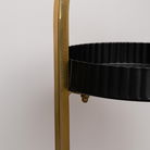 Gold and Black Metal 3 Tiered Storage Caddy - 25cm x 35.5cm