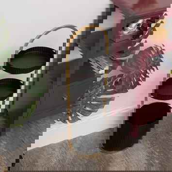 Gold and Black Metal 3 Tiered Storage Caddy - 25cm x 35.5cm