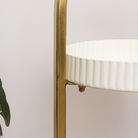 Gold and White Metal 3 Tiered Storage Caddy - 25cm x 35.5cm