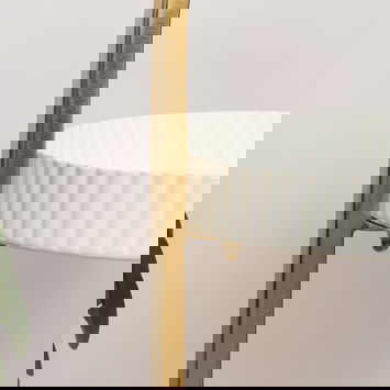 Gold and White Metal 3 Tiered Storage Caddy - 25cm x 35.5cm