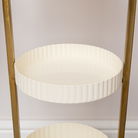 Gold and White Metal 3 Tiered Storage Caddy - 25cm x 35.5cm