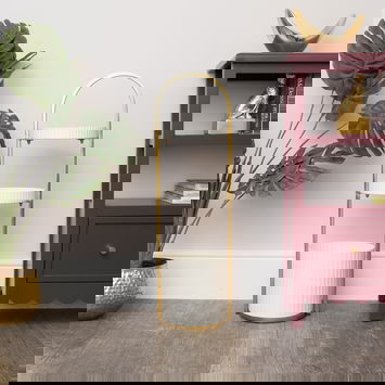 Gold and White Metal 3 Tiered Storage Caddy - 25cm x 35.5cm