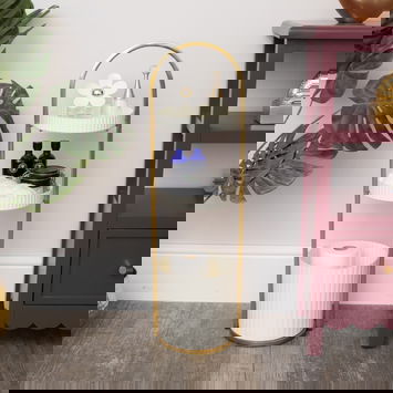 Gold and White Metal 3 Tiered Storage Caddy - 25cm x 35.5cm