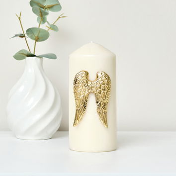 Gold Angel Wings Candle Pin