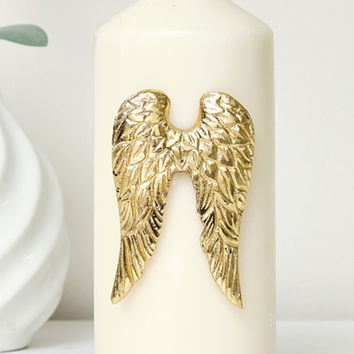 Gold Angel Wings Candle Pin