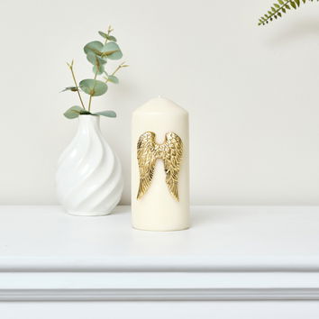 Gold Angel Wings Candle Pin