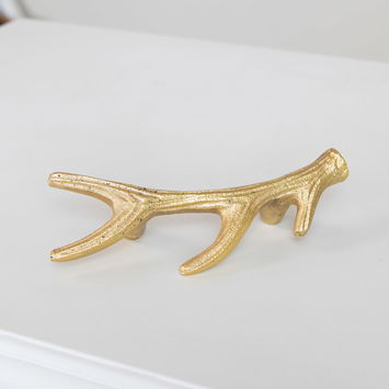 Gold Antler Drawer Handle