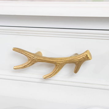 Gold Antler Drawer Handle