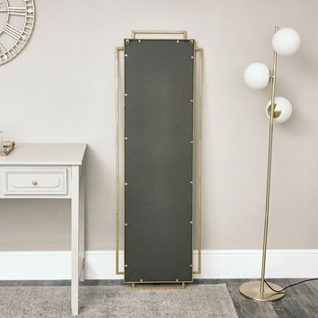 Gold Art Deco Wall Mirror 142cm x 47cm