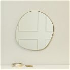 Gold Asymmetrical Round Wall Mirror 50cm x 50cm