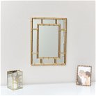 Gold Bamboo Style Framed Wall Mirror 34cm x 45cm