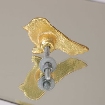 Gold Bird Drawer Knob