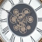 Gold, Black and White Pocket Watch Style Clock