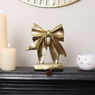 Gold Bow Christmas Stocking Hook