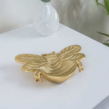 Gold Bumblebee Trinket Tray