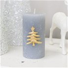 Gold Christmas Tree Candle Pin