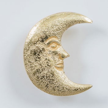 Gold Crescent Moon Drawer Knob