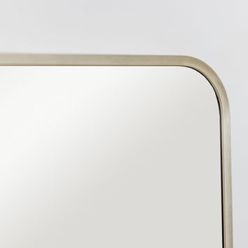 Gold Curved Framed Wall Mirror 100cm x 50cm