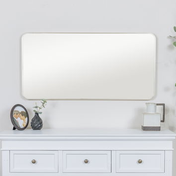 Gold Curved Framed Wall Mirror 100cm x 50cm