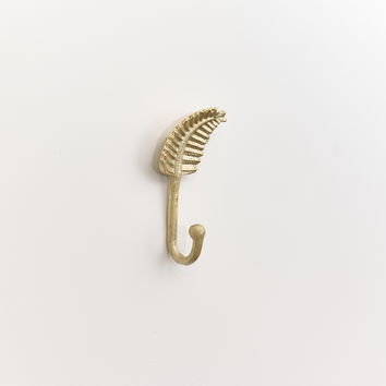 Gold Curved Leaf Wall Hook