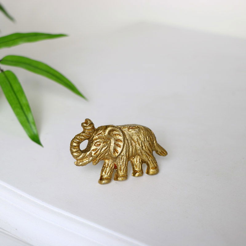 Gold Elephant Drawer Knob
