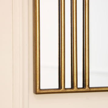 Gold Fan Art Deco Wall Mirror 90cm x 59cm 