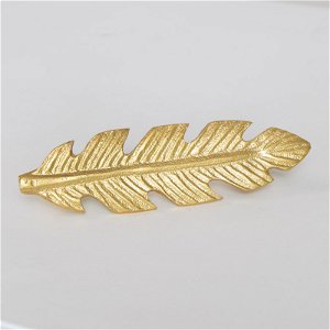 Gold Feather Drawer Knob