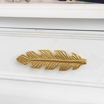 Gold Feather Drawer Knob