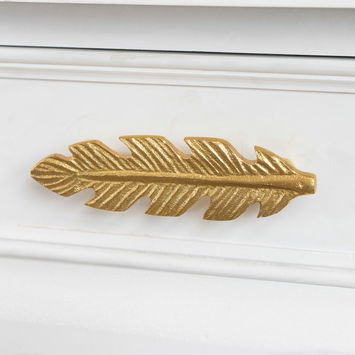 Gold Feather Drawer Knob