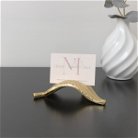 Gold Feather Place Card Holder